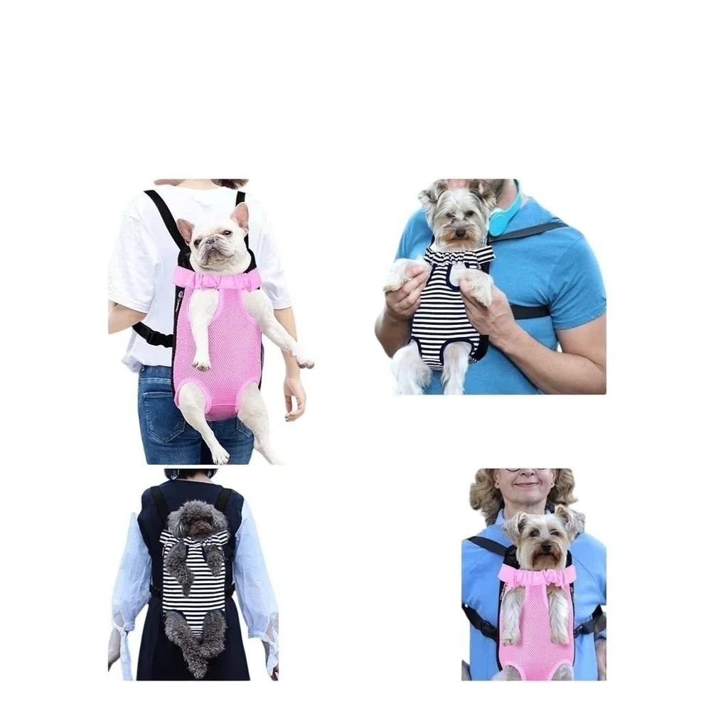 Jay&Ann Small Dog Carrier Front Back Backpack Portable Adjustable‎ Travel Bag.